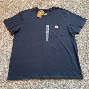 Carhartt Youth Short Sleeve Pocket T-Shirt Original Fit‎ Navy XL (16-18)
